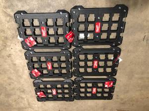 Lot of Assorted Milwaukee  PACKOUT Wall and Floor Mounting Plate  Customer Returns See Pictures