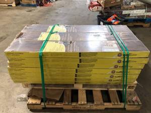 Pallet of TrafficMaster  Saratoga Hickory 7 mm T x 7.6 in. W Laminate Wood Flooring (24.2 sqftcase) (26 Boxes)   Customer Returns See Pictures