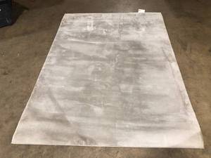 Natco Bliss Grey 5 ft. x 7 ft. Solid Polyester Area Rug  Customer Returns See Pictures