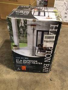 Hampton Bay  48000 BTU Stainless Steel Patio Heater  Customer Returns See Pictures