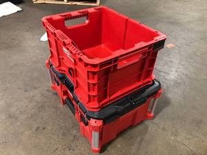 Lot of 2  Portable Tool Boxes Fits Modular Storage System by Milwaukee Customer Returns See Pictures