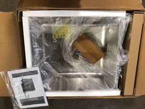 All-in-One 24 in. x 21.2 in. x 34 in. Stainless Steel Drop-In Sink and Cabinet with Faucet in Gray by Presenza  Customer Returns See Pictures