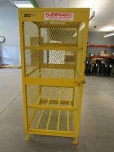 ULINE 38 x 30 12 x 71 Tall Steel Mesh Gas Cylinder CabinetStorage Cage - SOLD AS IS