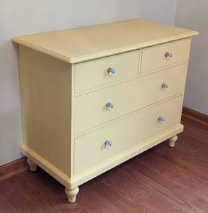 lot 55 image: Yellow Chalk Painted Dresser
