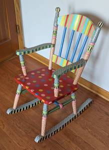 lot 59 image: MacKenzie Childs Wee Rocking Chair