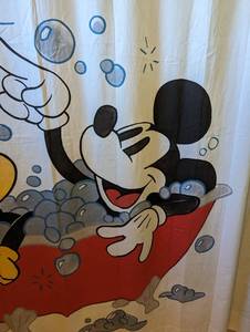 lot 71 image: Pottery Barn Mickey Mouse Shower Curtain