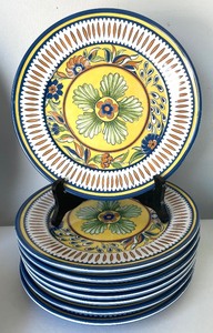 lot 130 image: Pretty Melamine Dishes and Serving Pieces by William Sonoma