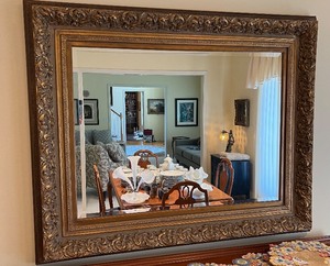 lot 28 image: Impressive Ornate Aged Gold Mirror