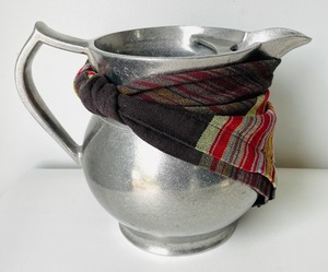 lot 179 image: Pewter Pitchers, Butter Dish and Salt  Pepper Holder