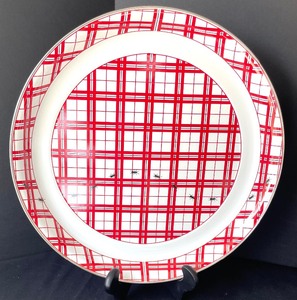 lot 274 image: Two Enamel Platters  by Golden Rabbit and a Vintage Enameled Coffee Pot