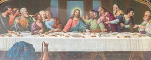 lot 275 image: Vintage - The Lords Supper - Framed Print