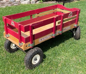 lot 294 image: Red Wagon with University of Minnesota Decorative Stickers