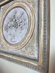 lot 256 image: Dimensional Wall Art with Flower Motif