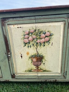 lot 3A image: Habersham Plantation Hand Painted Buffet Sideboard with French Motif