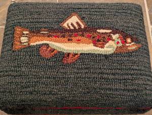 lot 235 image: Adorable Trout Footstool