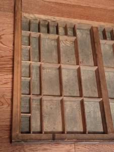 lot 85 image: Vintage Wood Print Typesetter Drawer