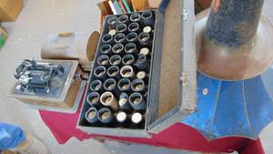 Edison standard cylinder player with 2 horns and cylinders