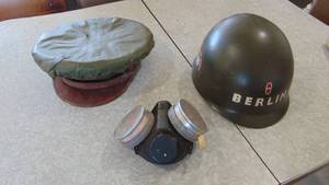 WW2 hat and helmet