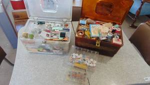 2-Sewing boxes and contents