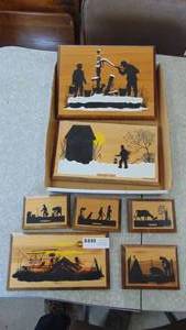 Lot of wood pictures by Chosen Valley Treasures