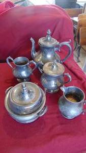 Silverplate tea set