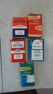 Rifle powder tins