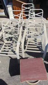 5-Patio chairs and stool