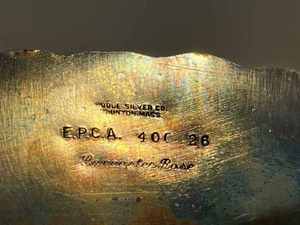 lot 36 image: Poole 400 Silver-Plated Tray - Lancaster Rose that Measures 20-inches X 30-inches X 1.25-inches, Weighs about 11 lbs.
