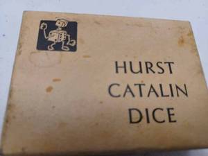 lot 40 image: Vintage Box of 12 Hurst Catalin 34-inch Dice