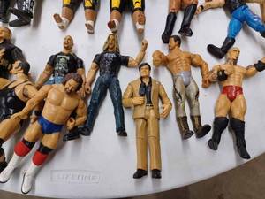 lot 54 image: More than 60 WWF Wrestlers, Accessories for the Wrestlers, and a WWF Microphone missing Batter Box Cover