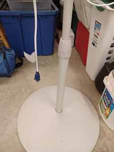 lot 73 image: Lasco Floor Model 3-speed, Oscillating Fan 53-inches tall and adjusts taller