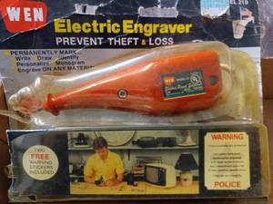 lot 132 image: New Wen Electric Engraver in the Original Package, and a New Sears Block Plane in the Original Package