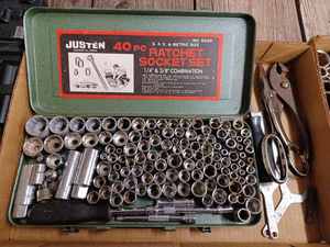 lot 139 image: Large Assortment of Sockets and Small Hand Tools