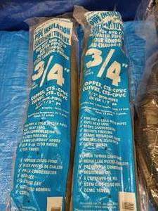 lot 155 image: Used Sump Pump Hose Kit and Two Packages of New 34-inch Pipe Insulation