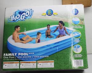 Family Inflatable Pool 10 Ft Long X 6 Ft Wide