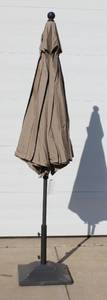 10 Ft Auto Tilt Aluminum Patio Umbrella With Base
