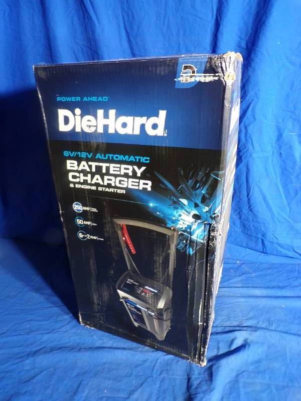 New** DieHard Gold 250-Amp Wheeled Battery Charger & Engine Starter |  Blaine Surplus Items, Patio Furniture and Pallets (Yellow) | K-BID