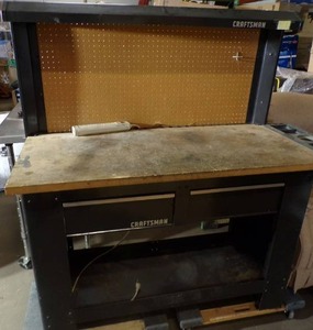 lot 260 image: Craftsman 2 Drawer Work Bench 54