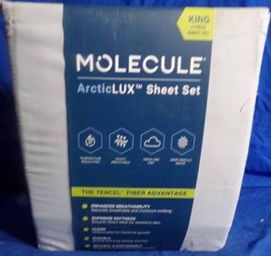 lot 286 image: Brand New Molecule ArcticLUX Temperature Regulating King Sheet Set (4 Pieces)