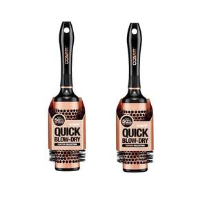 lot 268 image: New 2 Pack CONAIR Quick Blow Dry Pro Copper Collection Round Hair Brush