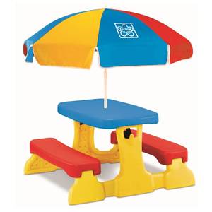 lot 310 image: New  Grown Up Qwikfold Picnic Table with Umbrella