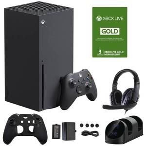 lot 317 image: New Microsoft Xbox Series X 1TB Console Bundle with Accessories Kit and 3-Month Live Card