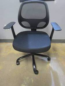 Black Office Chair with Lumbar Support