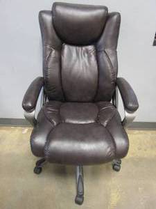 Dark Brown Leather Office Chair