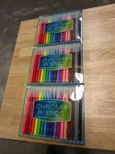 3 Packages of Ooly Chroma Blends Watercolor Brush Markers - Set of 18