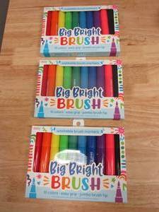 3 Packages of Ooly, Big Bright Brush Markers - set of 10
