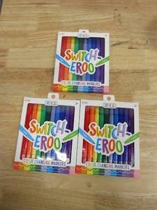 3 Packages of Ooly Switcheroo Color Changing Markers - Set of 12