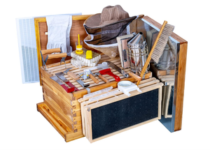 Beehive Starter Kit 10-Frame Bee Boxes and Frames Starter Kit Wax Coated Bee Hives and Supplies Starter Kit Including Beekeepig Tools Kit with Beekeeping Veil (OPEN BOX)