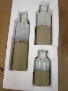 Set of 3 Decorative Vases (OPEN BOX)