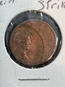 1988 US CENT OFFCENTERED STRIKE MINT ERROR COIN